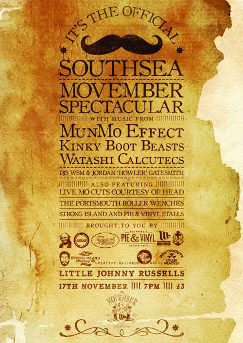 Southsea Movember Spectacular at Little Johnny Russells