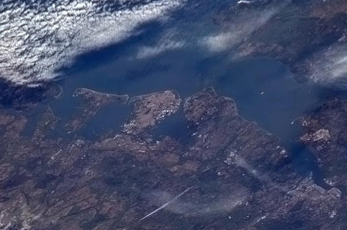 International Space Station (ISS) View of Portsmouth by Chris Hadfield