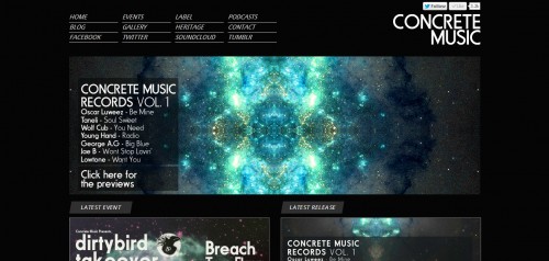 Concrete Music Website