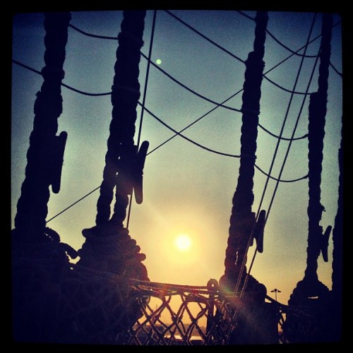 Sunset Over HMS Victory by Gemma Butterworth