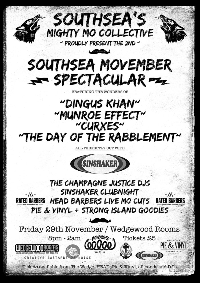 Southsea Movember Spectacular II at The Wedgewood Rooms on 29th November (1)