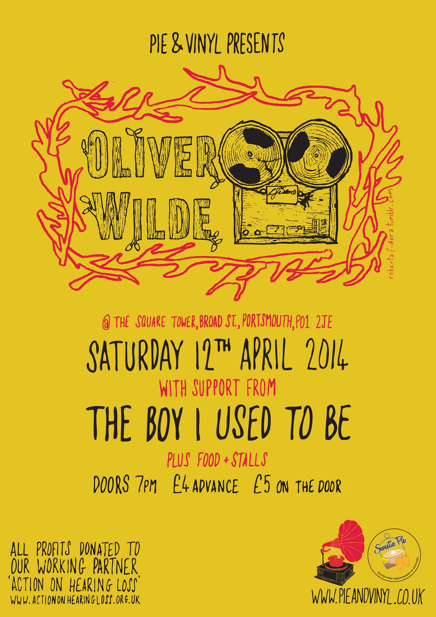 Pie & Vinyl Presents...Oliver Wilde and The Boy I Use To Be @ The Square Tower