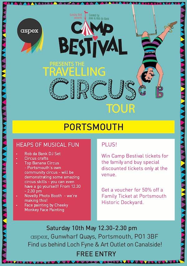 Camp Bestival Travelling Circus at Aspex Gallery Tomorrow