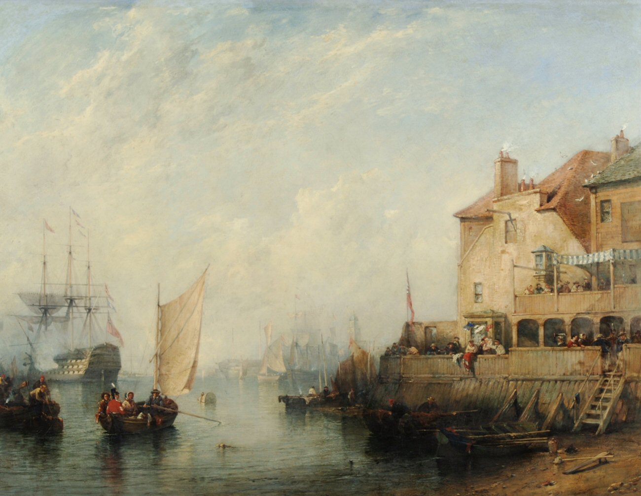 'Portsmouth Harbour' by Edmund T. Crawford