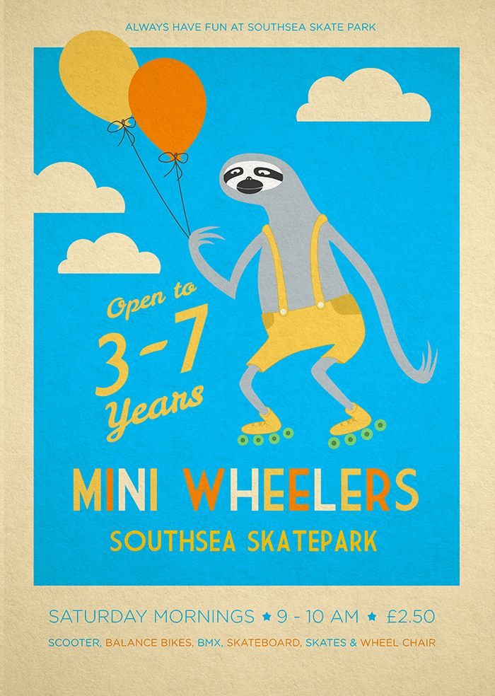 Mini Wheelers for 3-7 Year Olds at Southsea Skatepark on Saturday Mornings