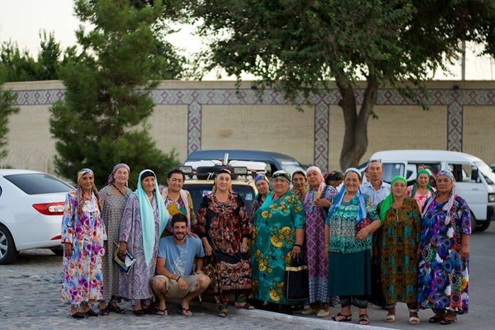 Steve with Uzbeki women