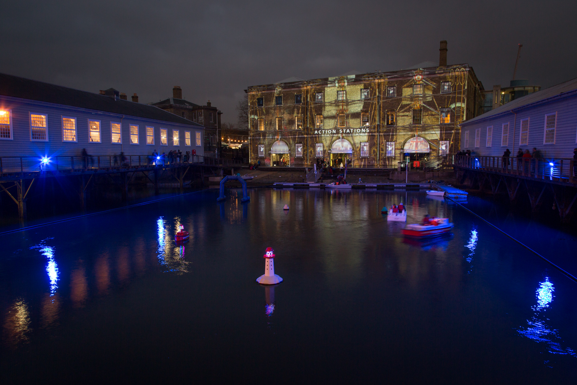 'I Saw Three Ships' Interactive Illuminations at Portsmouth Historic Dockyard