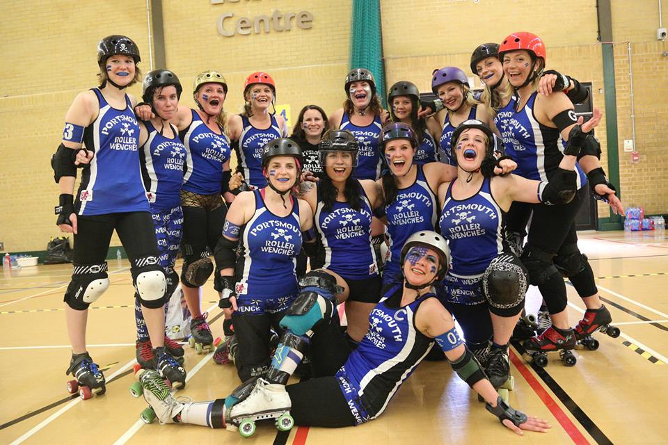 Portsmouth Roller Wenches posing together