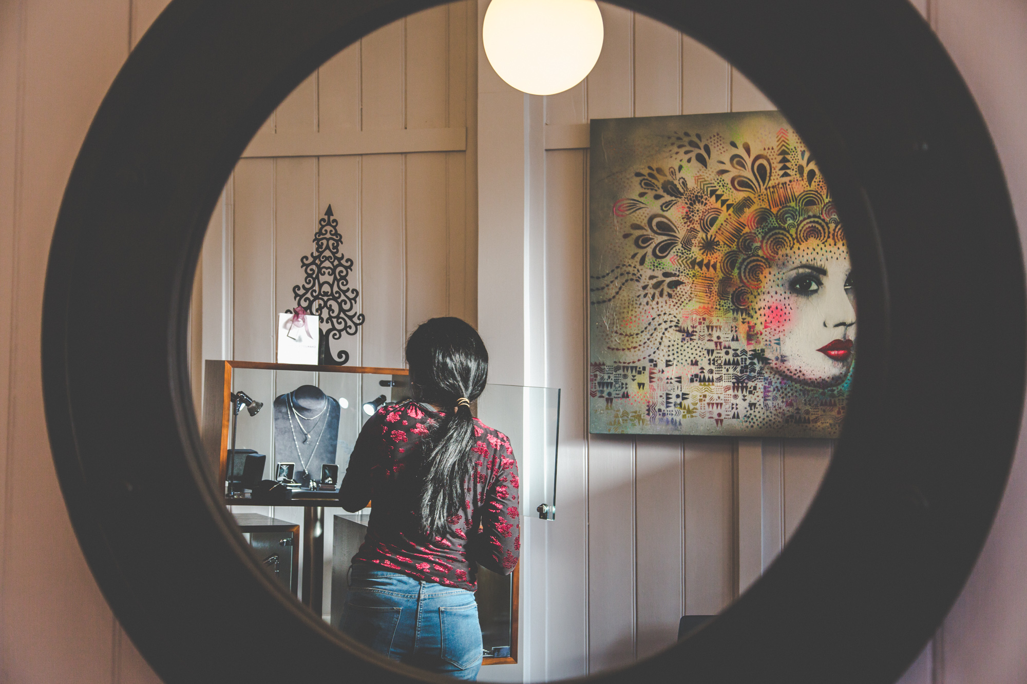 The Workshop, Photo by Strong Island Media Reflections in the mirror on the boutique wall