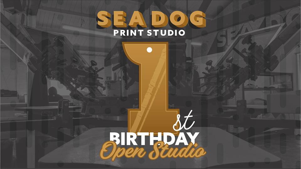 Artwork for the Sea Dog Design Studio 1st Birthday event