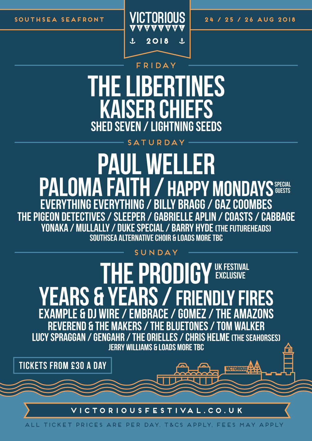 Victorious Festival Line Up poster 2018