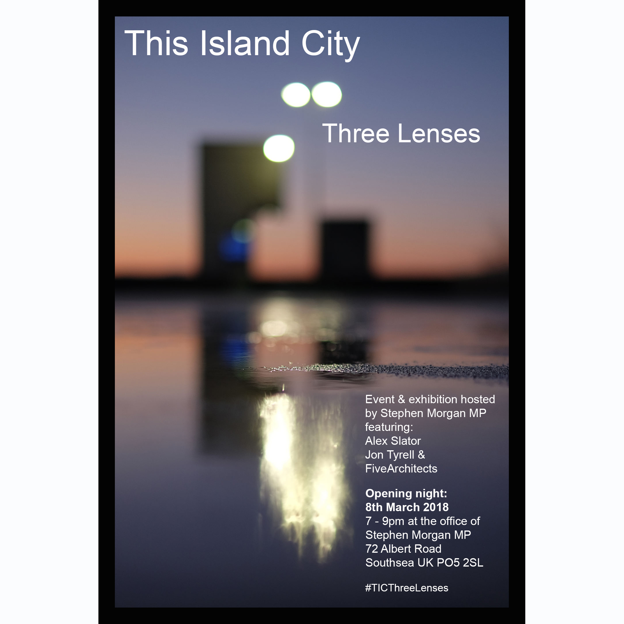 This Island City: Three Lenses Exhibition poster