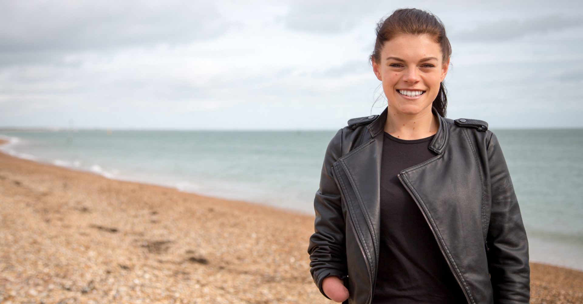 Lauren Steadman stood on Southsea seafront