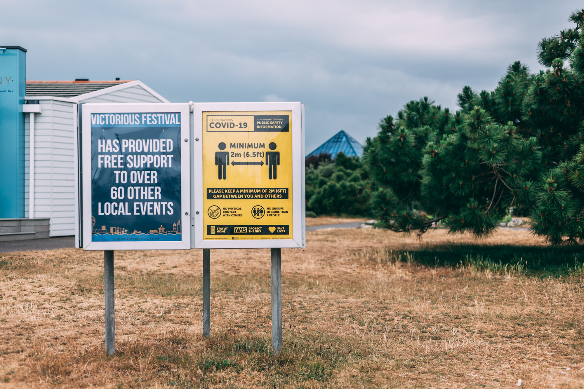 Posterboards by the Rock Garden in Southsea