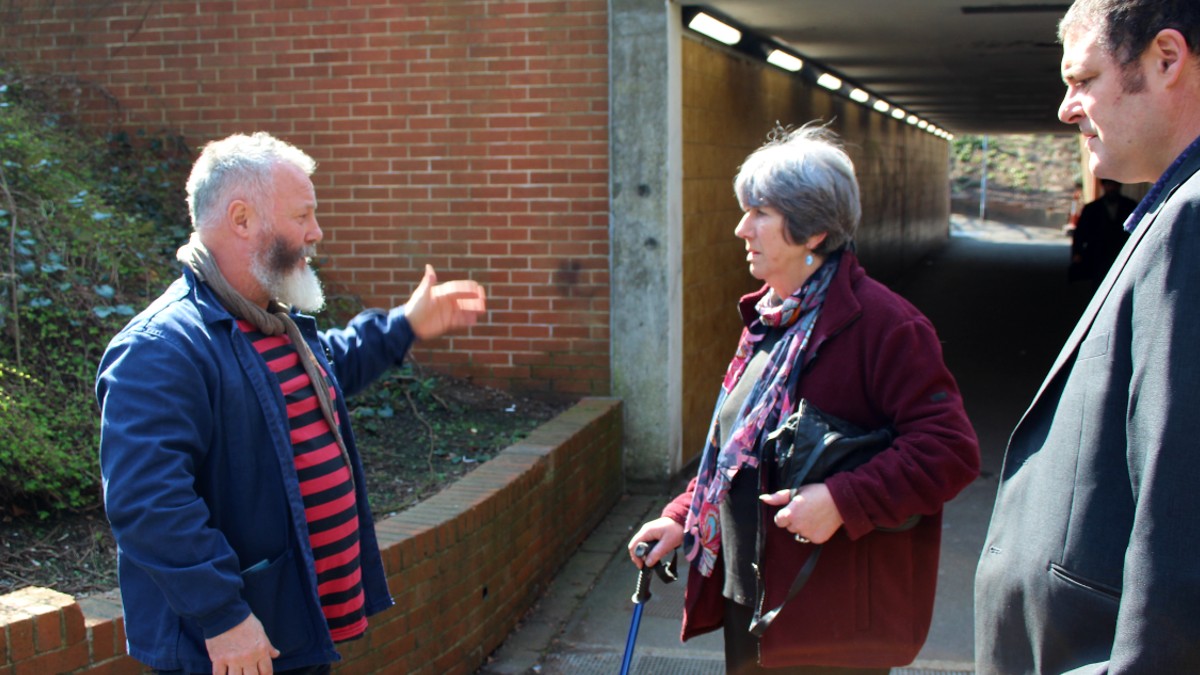 Artist Pete Codling talking about the plans for the city centre underpass artwork